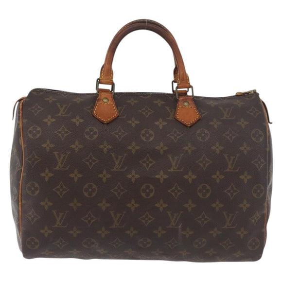 LOUIS VUITTON Monogram Speedy 35 Hand Bag M41524 LV Auth am11385