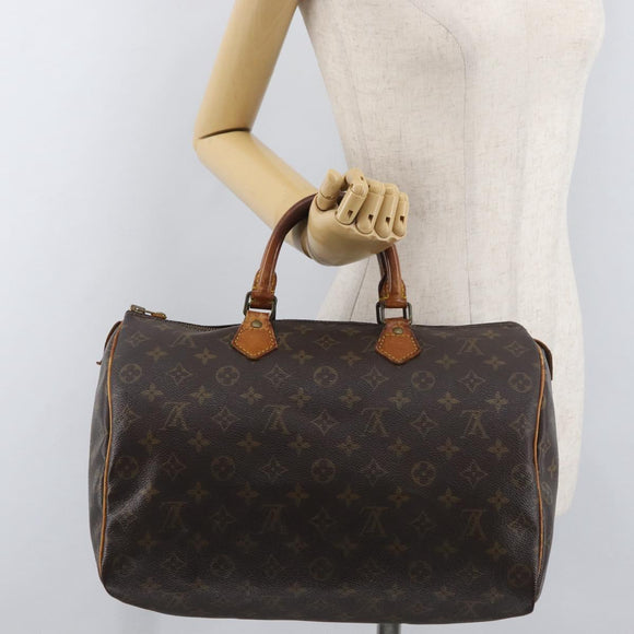 LOUIS VUITTON Monogram Speedy 35 Hand Bag M41524 LV Auth am11385