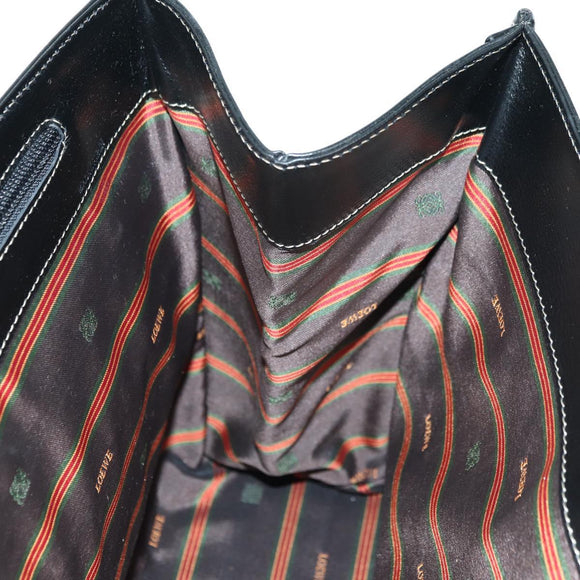 LOEWE Velazquez Hand Bag Leather 2way Brown Gold black Auth am11389V