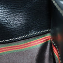 LOEWE Velazquez Hand Bag Leather 2way Brown Gold black Auth am11389V-11