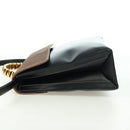 LOEWE Velazquez Hand Bag Leather 2way Brown Gold black Auth am11389V-3