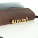 LOEWE Velazquez Hand Bag Leather 2way Brown Gold black Auth am11389V-6