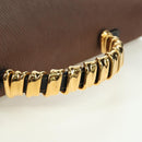 LOEWE Velazquez Hand Bag Leather 2way Brown Gold black Auth am11389V-7