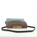 LOEWE Velazquez Hand Bag Leather 2way Brown Gold black Auth am11389V-8