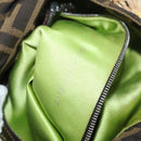 FENDI Zucca Canvas Nylon Flower Mamma Baguette Bag Black Brown Auth am11394A-12