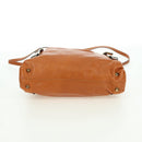 Chloe Victoria Handtasche Leder 2way Braun Gold Auth am11395V-5