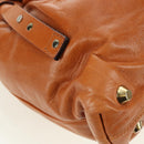 Chloe Victoria Handtasche Leder 2way Braun Gold Auth am11395V-17