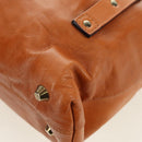 Chloe Victoria Handtasche Leder 2way Braun Gold Auth am11395V-18