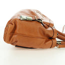 Chloe Victoria Handtasche Leder 2way Braun Gold Auth am11395V-4