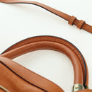 Chloe Victoria Handtasche Leder 2way Braun Gold Auth am11395V-14