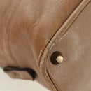 Chloe Kerala Hand Bag Leather Brown Gold Auth am11396A-17