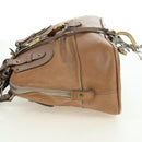 Chloe Kerala Hand Bag Leather Brown Gold Auth am11396A-4