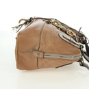 Chloe Kerala Hand Bag Leather Brown Gold Auth am11396A-5
