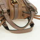 Chloe Kerala Hand Bag Leather Brown Gold Auth am11396A-8