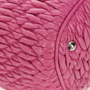 Miu Miu Matelasse Crystal Hand Bag Leather 2way Pink Silver RN0896 Auth am11397M-18