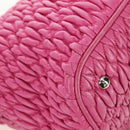 Miu Miu Matelasse Crystal Hand Bag Leather 2way Pink Silver RN0896 Auth am11397M-20