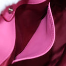 Miu Miu Matelasse Crystal Hand Bag Leather 2way Pink Silver RN0896 Auth am11397M-26