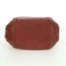 Chloe Etel Hand Bag Leather 2way Brown Gold Auth am11399A-5