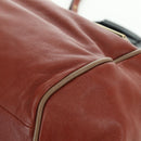 Chloe Etel Hand Bag Leather 2way Brown Gold Auth am11399A-18