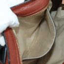 Chloe Etel Hand Bag Leather 2way Brown Gold Auth am11399A-25