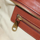 Chloe Etel Hand Bag Leather 2way Brown Gold Auth am11399A-26