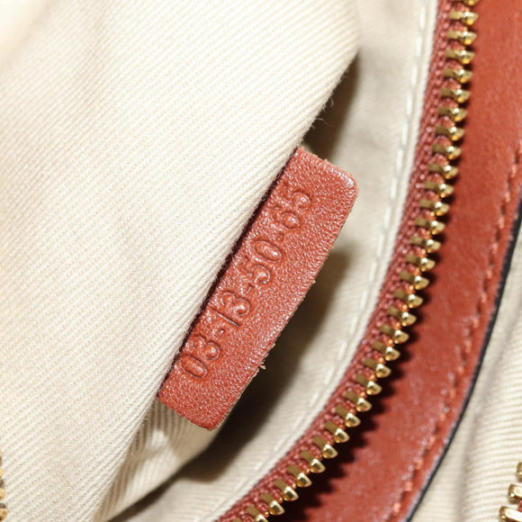 Chloe Etel Hand Bag Leather 2way Brown Gold Auth am11399A
