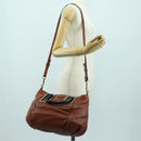 Chloe Etel Hand Bag Leather 2way Brown Gold Auth am11399A-28