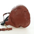 Chloe Etel Hand Bag Leather 2way Brown Gold Auth am11399A-3