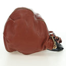 Chloe Etel Hand Bag Leather 2way Brown Gold Auth am11399A-4