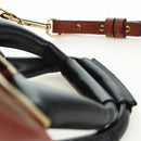 Chloe Etel Hand Bag Leather 2way Brown Gold Auth am11399A-14