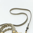 Miu Miu Matelasse Ready Lock Hand Bag Leather 2way Gray Gold Auth am11401-14