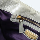 Miu Miu Matelasse Ready Lock Hand Bag Leather 2way Gray Gold Auth am11401-22
