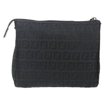 FENDI Zucchino Canvas Pouch Black Auth am11406A - 0
