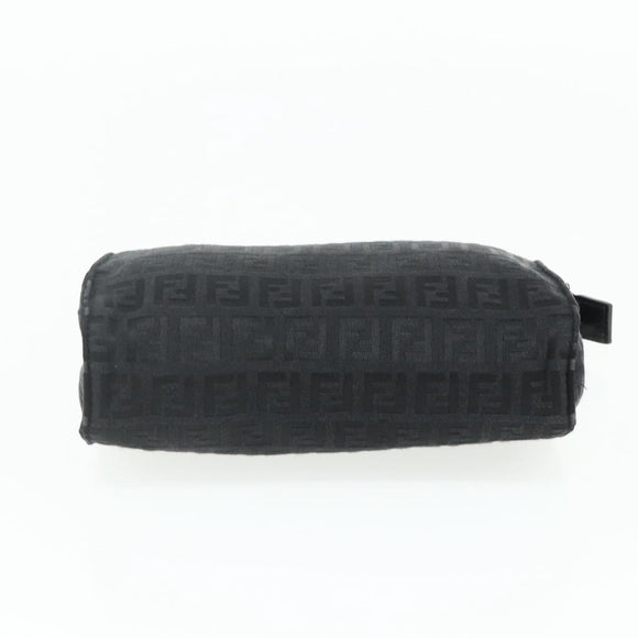 FENDI Zucchino Canvas Pouch Black Auth am11406A