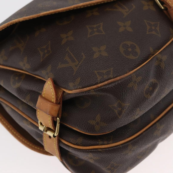 LOUIS VUITTON Monogram Saumur 30 Schoudertas M42256 LV Auth am11407A