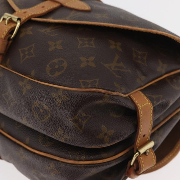 LOUIS VUITTON Monogram Saumur 30 Schoudertas M42256 LV Auth am11407A