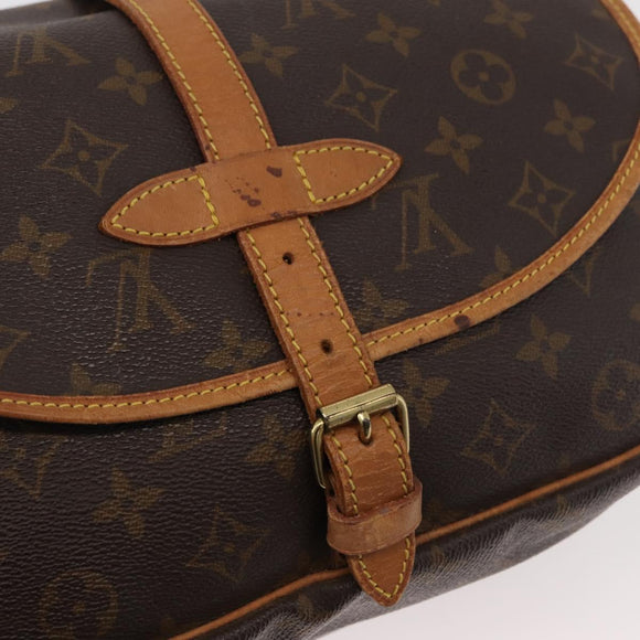 LOUIS VUITTON Monogram Saumur 30 Schoudertas M42256 LV Auth am11407A