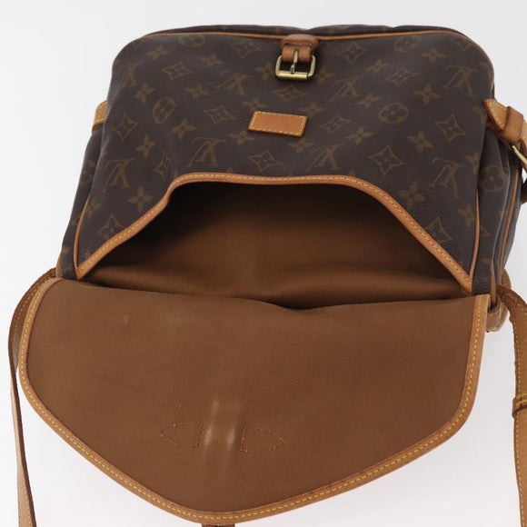 LOUIS VUITTON Monogram Saumur 30 Schoudertas M42256 LV Auth am11407A