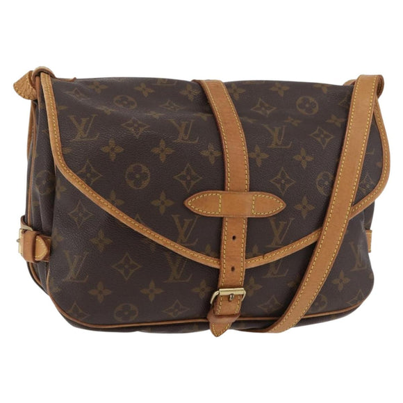 LOUIS VUITTON Monogram Saumur 30 Schoudertas M42256 LV Auth am11407A