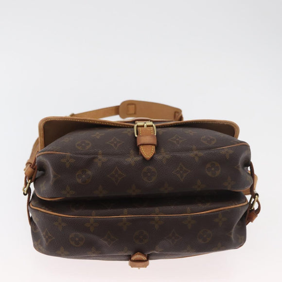 LOUIS VUITTON Monogram Saumur 30 Schoudertas M42256 LV Auth am11407A
