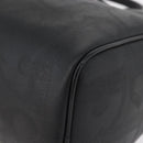 Christian Dior Trotter Canvas Mini Boston Bag PVC Zwart Goud Auth am11408A-16