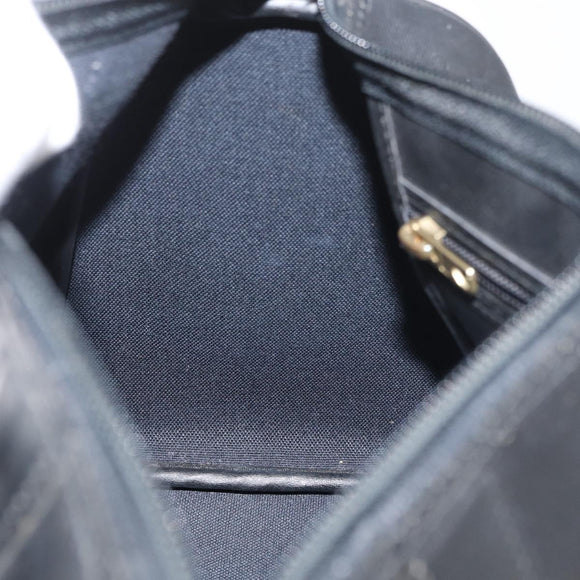 Christian Dior Trotter Canvas Mini Boston Bag PVC Zwart Goud Auth am11408A