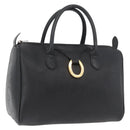Christian Dior Trotter Canvas Mini Boston Bag PVC Zwart Goud Auth am11408A-1