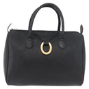Christian Dior Trotter Canvas Mini Boston Bag PVC Zwart Goud Auth am11408A-13