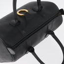 Christian Dior Trotter Canvas Mini Boston Bag PVC Zwart Goud Auth am11408A-6