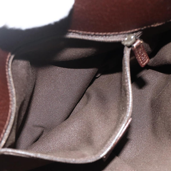 GUCCI GG Canvas Shoulder Bag Beige Brown Silver 120841 Auth am11410
