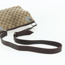 GUCCI GG Canvas Shoulder Bag Beige Brown Silver 120841 Auth am11410-7