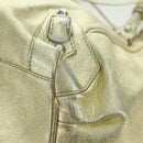 BALENCIAGA The Sunday Hand Bag Leather Gold 228750 Auth am11412A-11