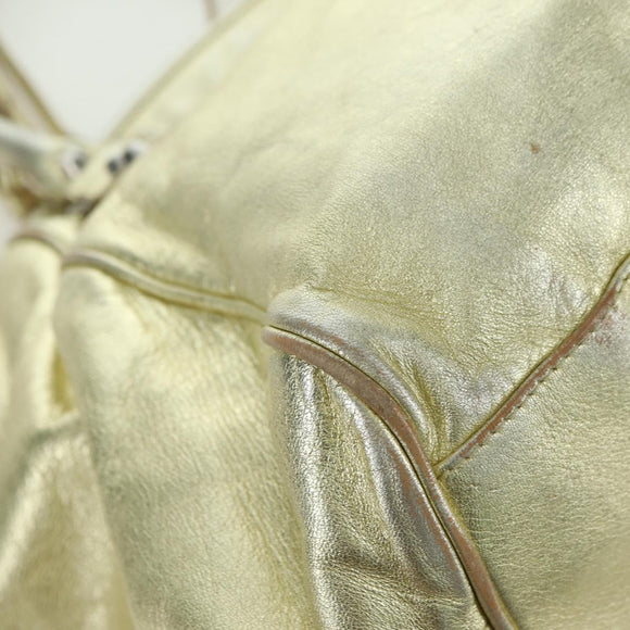 BALENCIAGA The Sunday Hand Bag Leather Gold 228750 Auth am11412A