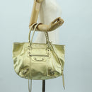 BALENCIAGA The Sunday Hand Bag Leather Gold 228750 Auth am11412A-26